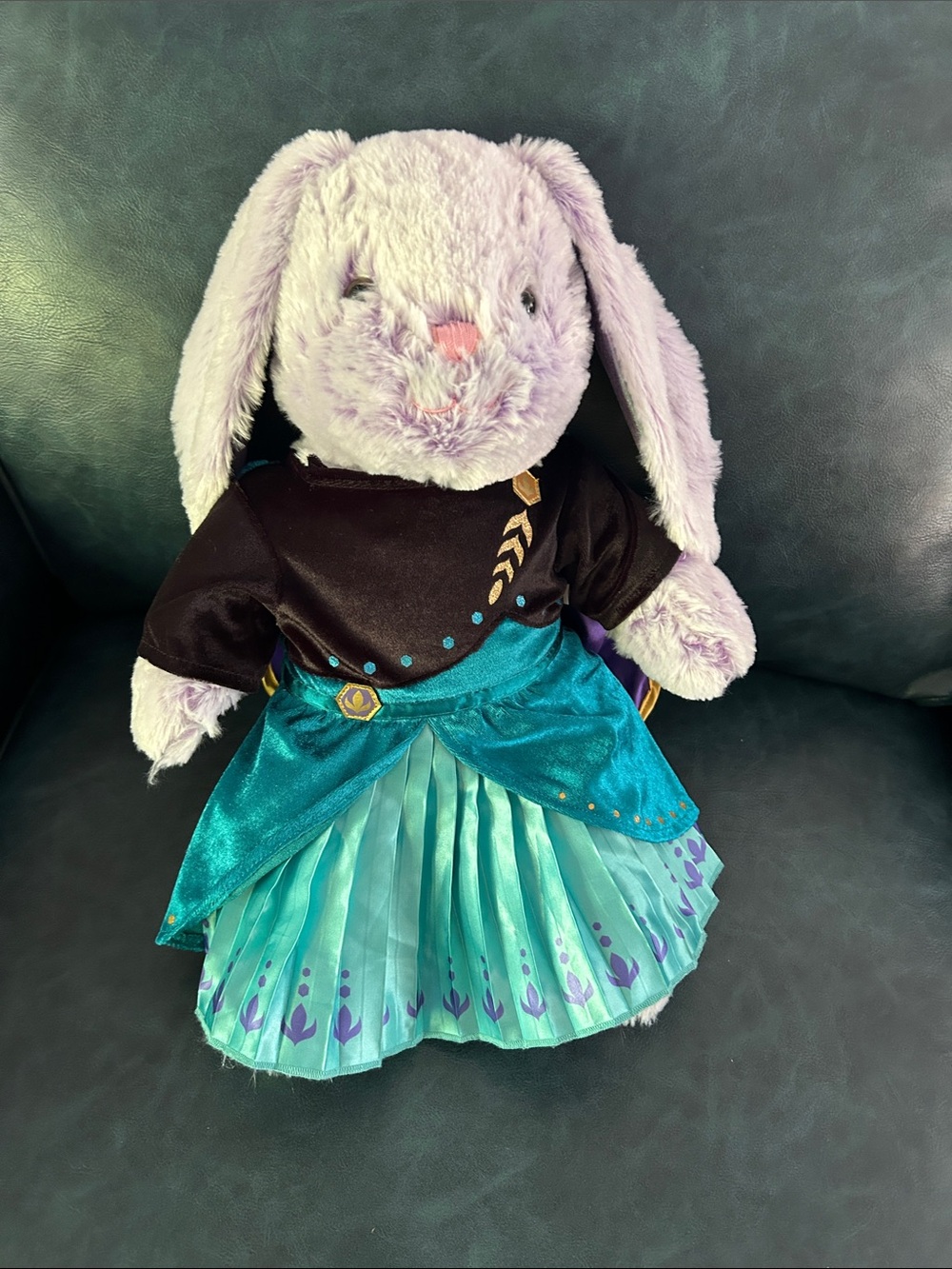 Build-A-Bear Pawlette Bunny with Frozen 2 Anna Traveling Dress